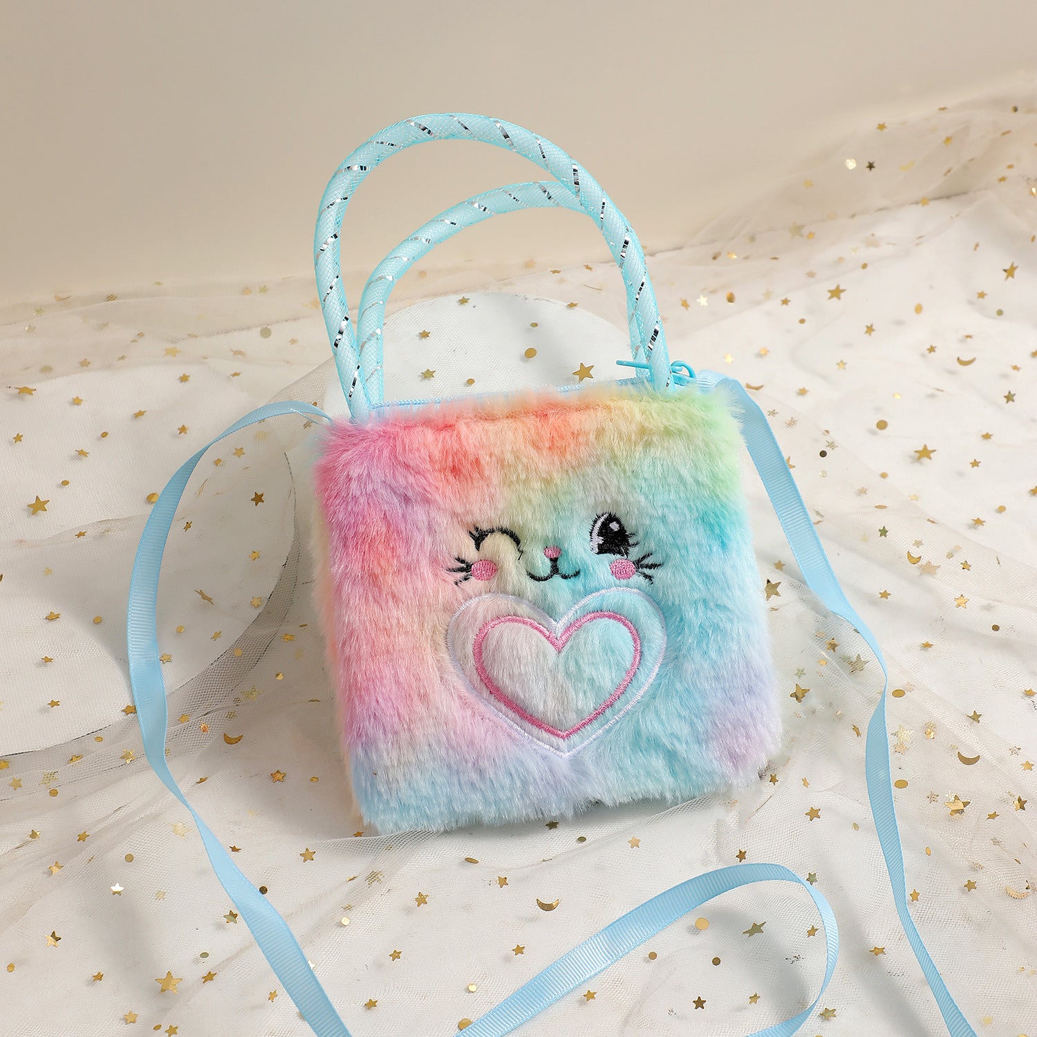 Wholesale  Love Bear Plush Small Bag Children' s Cute Crossbody Shoulder Bag